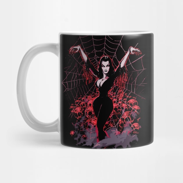 Vampira Spider web gothic by monstermangraphic